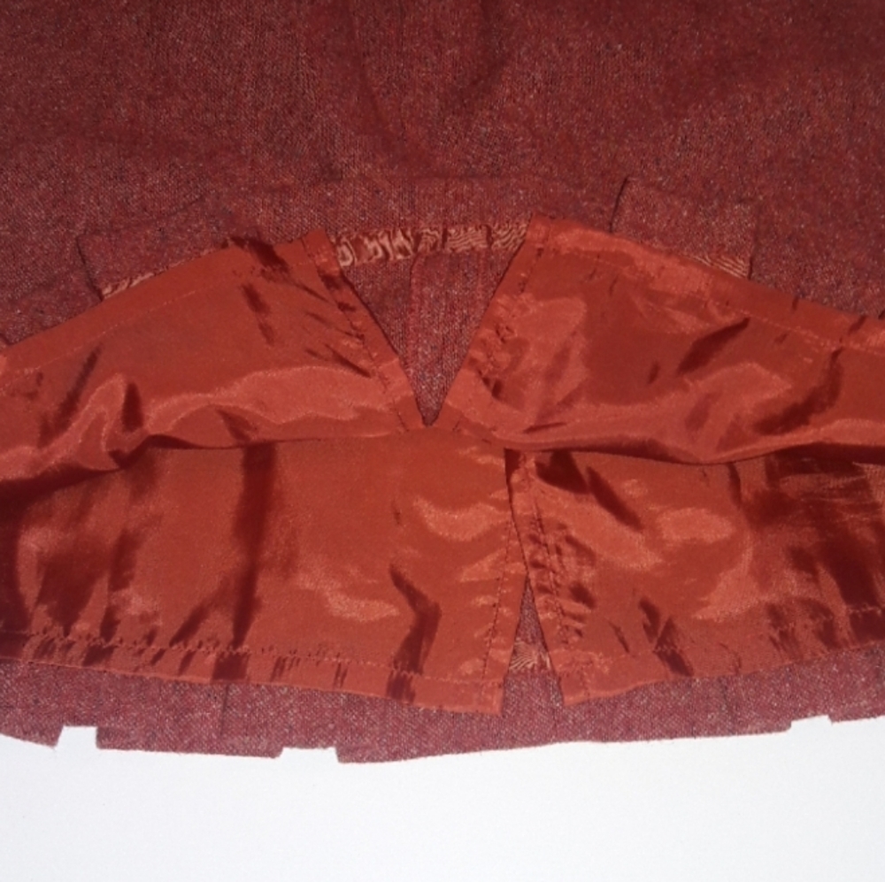 Talbots Petites | Rust/Orange Wool Blend Skirt - Picture 4 of 4